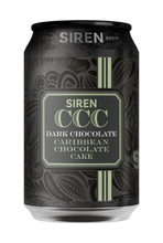 Load image into Gallery viewer, Dark Chocolate Caribbean Chocolate Cake - Siren Craft Brew - Tropical Stout with Cacao Nibs & Cypress Wood, 7.4%, 330ml Can