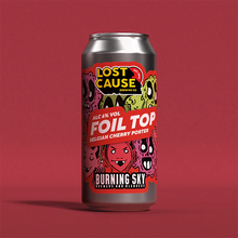 Load image into Gallery viewer, Foil Top - Lost Cause Brewing Co X Burning Sky - Belgian Cherry Porter, 6%, 440ml Can