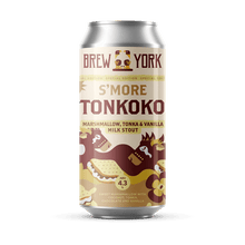 Load image into Gallery viewer, Tonkoko S'More - Brew York - Marshmallow, Coconut, Cacao, Tonka Bean & Vanilla Milk Stout, 4.3%, 440ml Can