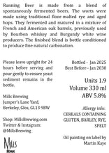 Load image into Gallery viewer, Running Beer - Mills Brewing - Blended Spontaneously Fermented Beer, 5.8%, 330ml Bottle