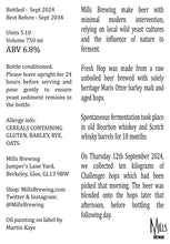 Load image into Gallery viewer, Fresh Hop 2024 - Mills Brewing - Bourbon & Scotch Whisky Barrel Aged Blended Mixed Fermentation Pale Ale, 6.8%, 750ml Sharing Bottle
