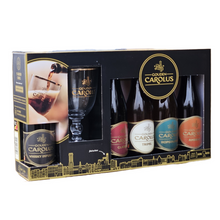 Load image into Gallery viewer, Gouden Carolus Gift Set - Brouwerij Het Anker - Belgian Ales, 8-11.7%, 5x330ml Bottle & Glass Gift Set