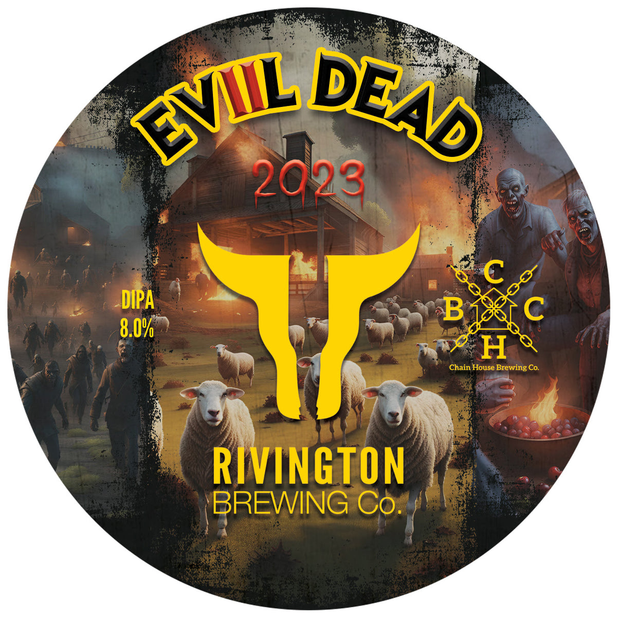 The Evil Dead II 2023 Rivington Brewing Co X Chain House Brewing Co