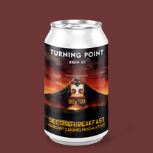 Load image into Gallery viewer, BA Second Breakfast - Turning Point Brew Co X Brew York - Bourbon Barrel Aged Hazelnut Caramel Mocha Imperial Stout, 12%, 440ml Can