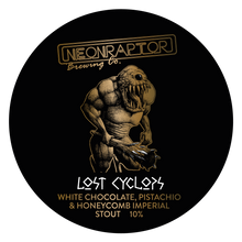 Load image into Gallery viewer, Lost Cyclops - Neon Raptor - White Chocolate, Pistachio & Honeycomb Imperial Stout, 12%, 440ml Can