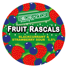Load image into Gallery viewer, Fruit Rascals - Neon Raptor - Blackcurrant & Strawberry Sour, 5.5%, 440ml Can