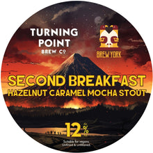 Load image into Gallery viewer, BA Second Breakfast - Turning Point Brew Co X Brew York - Bourbon Barrel Aged Hazelnut Caramel Mocha Imperial Stout, 12%, 440ml Can