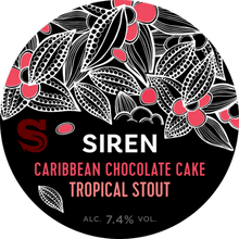 Load image into Gallery viewer, Nitro Caribbean Chocolate Cake - Siren Craft Brew - Tropical Stout with Cacao Nibs & Cypress Wood, 7.4%, 330ml Can