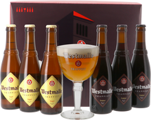Load image into Gallery viewer, Westmalle Gift Set - Brouwerij der Trappisten van Westmalle - Belgian Dubbel & Tripel, 6x330ml Bottle & Glass Gift Set