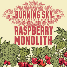 Load image into Gallery viewer, Raspberry Monolith - Burning Sky - Blended Mixed Fermentation Dark Ale with Raspberry, 7.8%, 750ml Sharing Beer Bottle