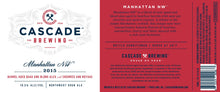Load image into Gallery viewer, Manhattan NW - Cascade Brewing - Barrel Aged Quad & Blond Ales with Cherries & Noyaux, 10.3%, 750ml Sharing Bottles