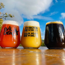 Load image into Gallery viewer, Evil Dead Trilogy - Rivington Brewing Co X Chain House Brewing Co - DIPA + Imperial Stout + Sour + Glass, 3x500ml Cans & Branded Glass