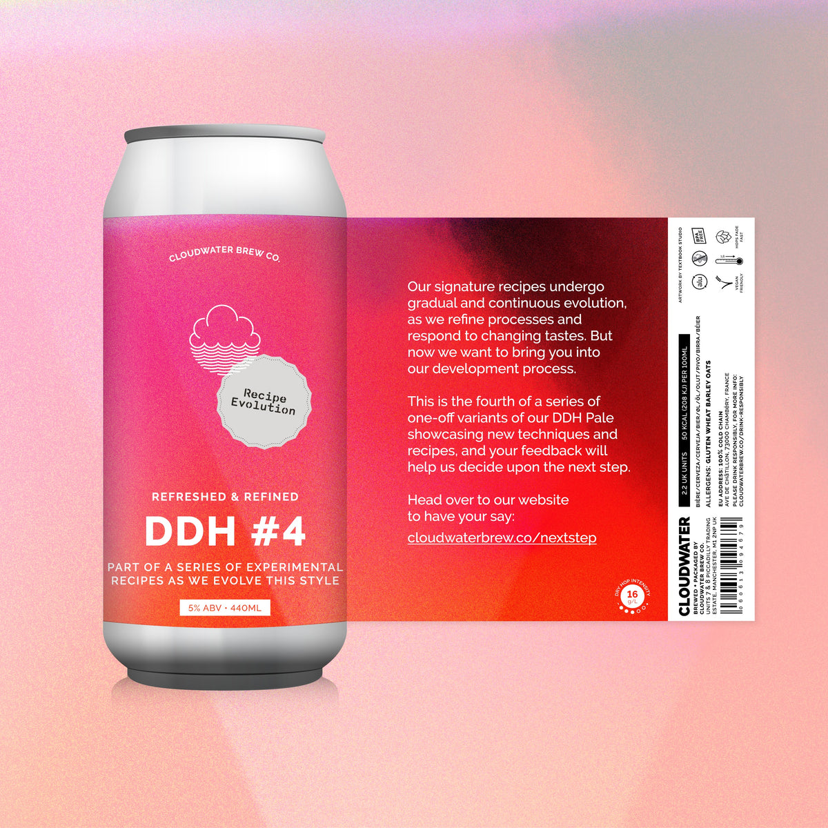 DDH Pale Recipe Evolution 4 Cloudwater Pale Ale, 5, 440ml Can