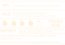 Load image into Gallery viewer, Life Is Peachy - Brew York - Peach & Vanilla Sour IPA, 7.4%, 440ml Can