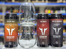 Load image into Gallery viewer, Evil Dead Trilogy - Rivington Brewing Co X Chain House Brewing Co - DIPA + Imperial Stout + Sour + Glass, 3x500ml Cans & Branded Glass