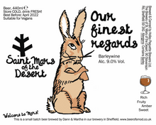 Load image into Gallery viewer, Our Finest Regards - Saint Mars Of The Desert - Barleywine, 9%, 440ml Can