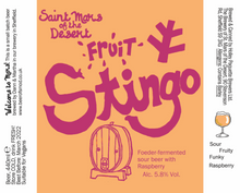 Load image into Gallery viewer, Fruit Stingo: Raspberry - Saint Mars Of The Desert - Foeder Fermented Raspberry Sour, 5.8%, 440ml Can