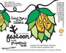 Load image into Gallery viewer, Festoon - Saint Mars Of The Desert - Koelship IPA with Grapefruit, 6.2%, 440ml Can