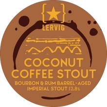 Load image into Gallery viewer, Coconut Coffee Stout - Lervig Bryggeri - Bourbon & Rum Barrel Aged Imperial Stout, 12.8%, 375ml Bottle