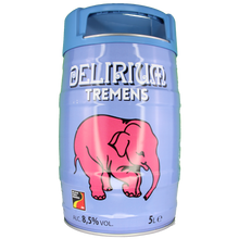 Load image into Gallery viewer, Delirium Tremens - Brouwerij Huyghe (Delirium) - Belgian Tripel, 8.5%, 5 Litre Mini Keg
