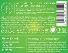 Load image into Gallery viewer, Oude Geuze Cuvée Armand & Gaston 2016/17 Blend 19 - Brouwerij 3 Fonteinen - Belgian Lambic, 6.8%, 375ml Bottle