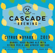 Load image into Gallery viewer, Citrus Noyaux - Cascade Brewing - Barrel Aged Blond Ale with Citrus Peel & Apricot Noyaux, 8.4%, 500ml Bottle