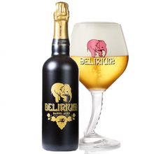 Load image into Gallery viewer, Barrel Aged Blond Delirium - Brouwerij Huyghe (Delirium) - Bourbon Barrel Aged Blended Belgian Strong Ale, 11.5%, 750ml Sharing Beer Bottle