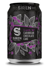 Load image into Gallery viewer, Death By Caribbean Chocolate Cake - Siren Craft Brew - Cypress Wood, Amburana Wood, Vanilla, Cacao Nibs, Cacao Husks, 10.2%, 330ml Can
