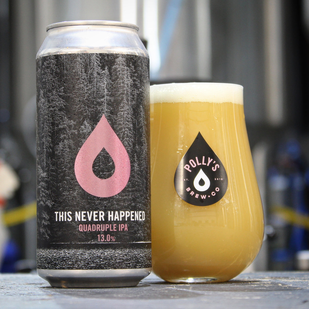 This Never Happened Polly's Brew Co Quadruple IPA, 13, 440ml Can