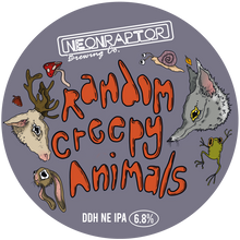 Load image into Gallery viewer, Random Creepy Animals - Neon Raptor - DDH NEIPA, 6.8%, 440ml Can