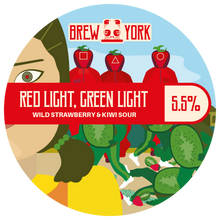 Load image into Gallery viewer, Red Light, Green Light - Brew York - Wild Strawberry & Kiwi Sour, 5.5%, 440ml Can