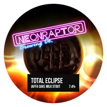 Load image into Gallery viewer, Total Eclipse - Neon Raptor - Jaffa Cake Milk Stout, 7.4%, 440ml Can