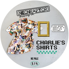 Load image into Gallery viewer, Charlie's Shirts - Neon Raptor - NE Pale Ale, 5.1%, 440ml Can