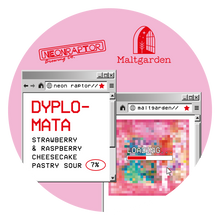 Load image into Gallery viewer, Dyplomata - Neon Raptor X Maltgarden - Strawberry & Raspberry Cheesecake Pastry Sour, 7%, 440ml Can