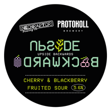 Load image into Gallery viewer, Upside Backwards - Neon Raptor X Protokoll - Cherry & Blackberry Fruited Sour, 5.6%, 440ml Can