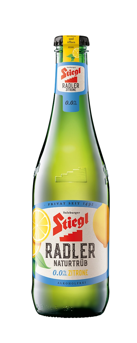 Zitrone Radler - Stieglbrauerei zu Salzburg - Alcohol Free Lemon Radler, 0%, 330ml Bottle