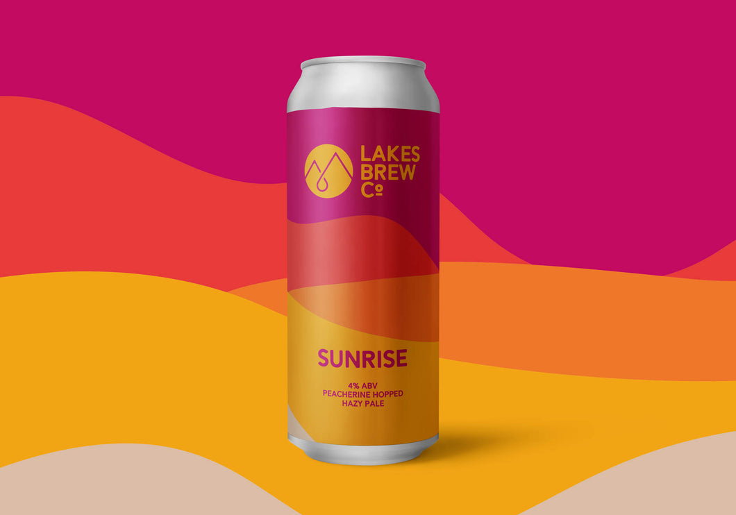 Sunrise - Lakes Brew Co - Peacherine Hopped Hazy Pale, 4%, 440ml Can