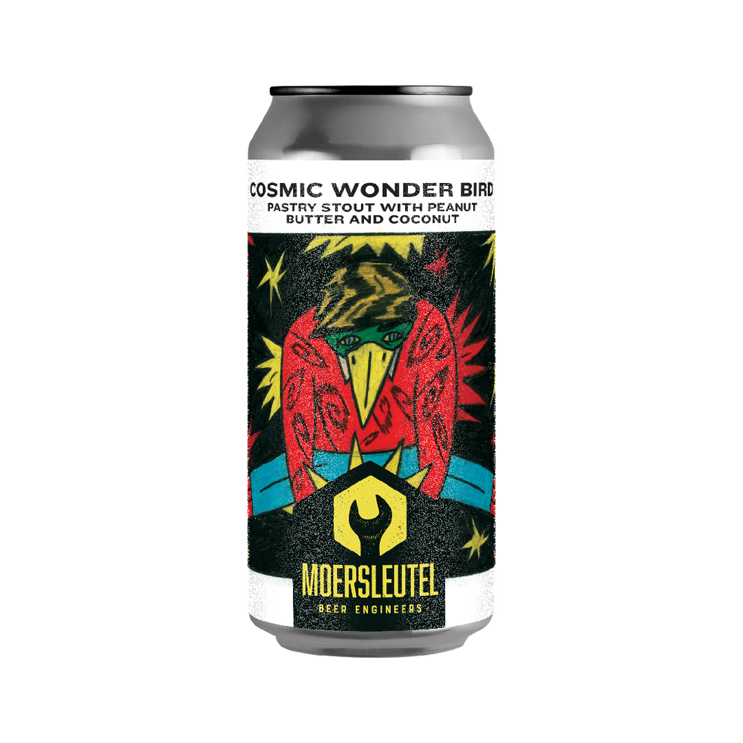 Cosmic Wonder Bird - De Moersleutel X Vault City - Pastry Imperial Stout with Peanut Butter & Coconut, 12%, 440ml Can