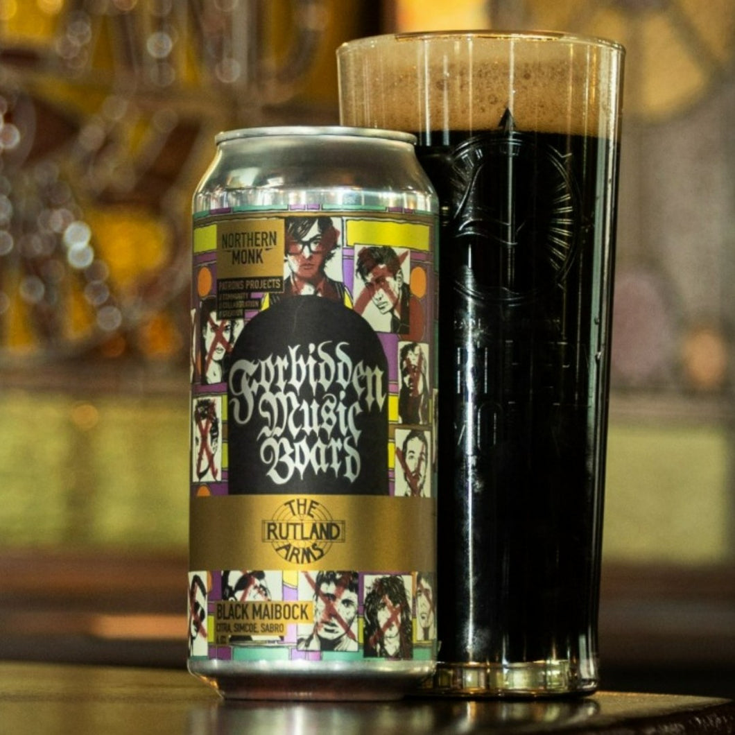 Forbidden Music Board - Northern Monk X Rutland Arms - Black Maibock, 6%, 440ml Can