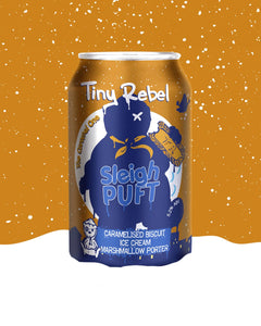 Sleigh Puft The Caramel One - Tiny Rebel - Caramelised Biscuit Ice Cream Marshmallow Porter, 5.2%, 330ml Can