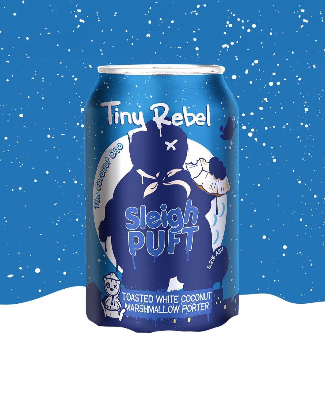 Sleigh Puft The Coconut One - Tiny Rebel - Toasted White Coconut Marshmallow Porter, 5.2%, 330ml Can