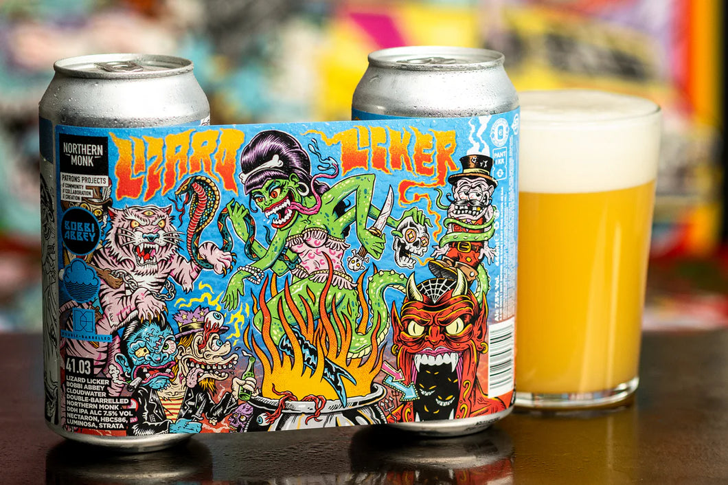 41.03 Lizard Licker - Northern Monk X Cloudwater X Double Barrelled - DDH IPA, 7.5%, 440ml Can