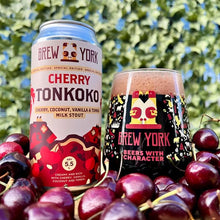Load image into Gallery viewer, Cherry Tonkoko - Brew York - Cherry, Coconut, Tonka, Vanilla and Cacao Milk Stout, 5.5%, 440ml Can
