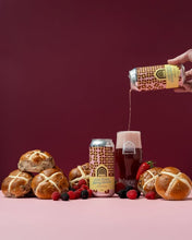 Load image into Gallery viewer, Hot Cross Berry Buns - Vault City - Blackberry, Strawberry, Pear, Slowberry &amp; Cinnamon Sour, 5%, 440ml Can
