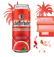 Load image into Gallery viewer, Watermelon Mint Hefeweizen Radler - Schofferhofer - Watermelon &amp; Mint Hefeweizen Radler, 2.5%, 500ml Can
