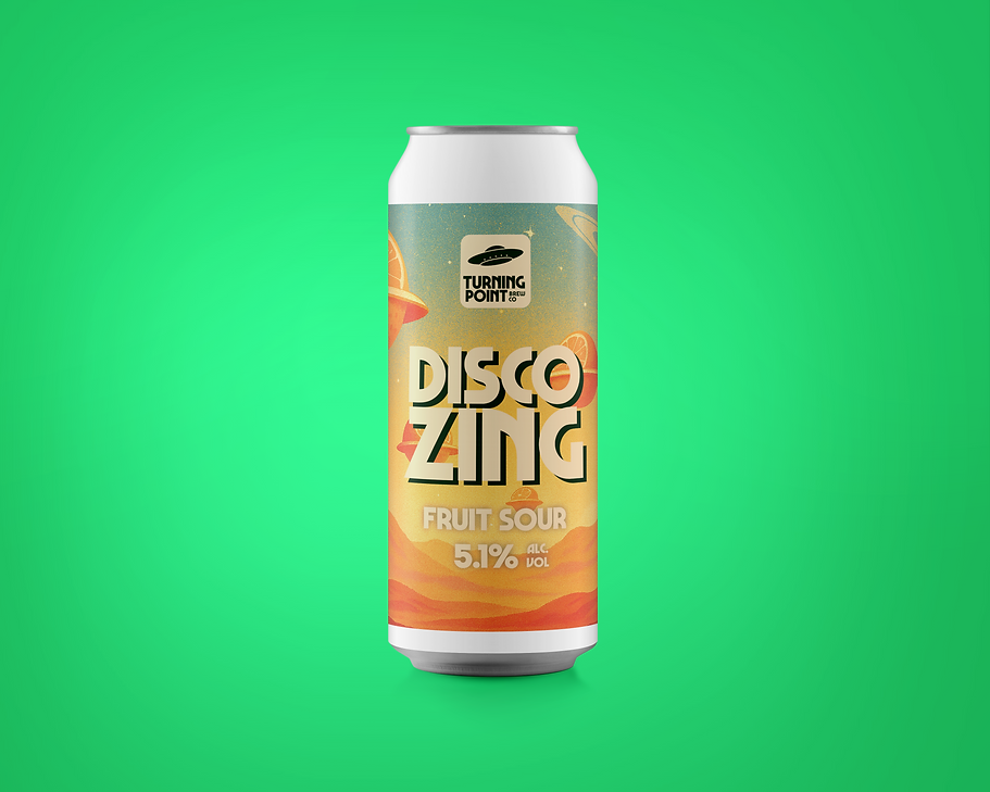 Disco Zing - Turning Point Brew Co - Fruited Sour with Passionfruit, Apricot & Peach, 5.1%, 440ml Can