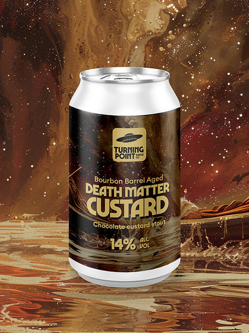 Death Matter Custard - Turning Point Brew Co X Northern Monk - Bourbon Barrel Aged Chocolate Custard Imperial Stout, 14%, 440ml Can