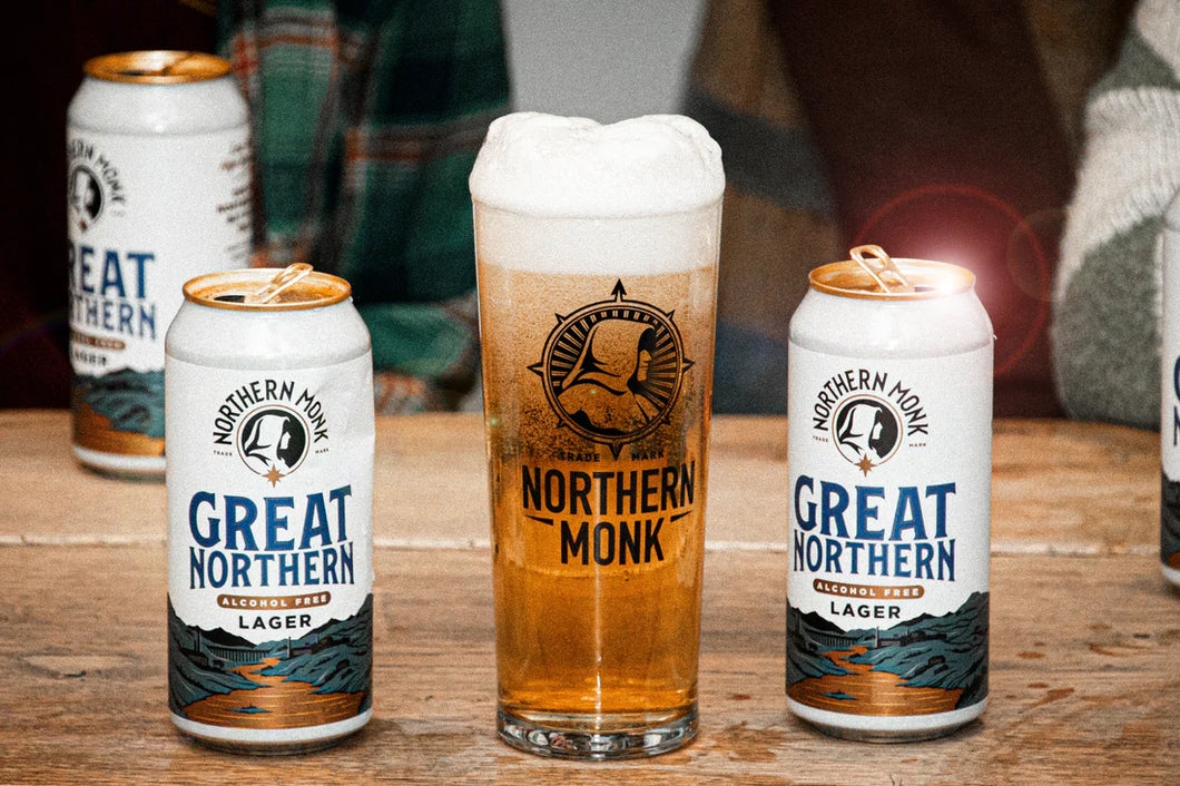 Great Northern Lager - Northern Monk - Alcohol Free Lager, 0.5%, 440ml Can