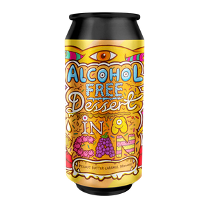 AF Dessert In A Can Peanut Butter Caramel Brownie - Amundsen Brewery - Alcohol Free Peanut Butter Caramel Brownie Stout, 0.5%, 440ml Can