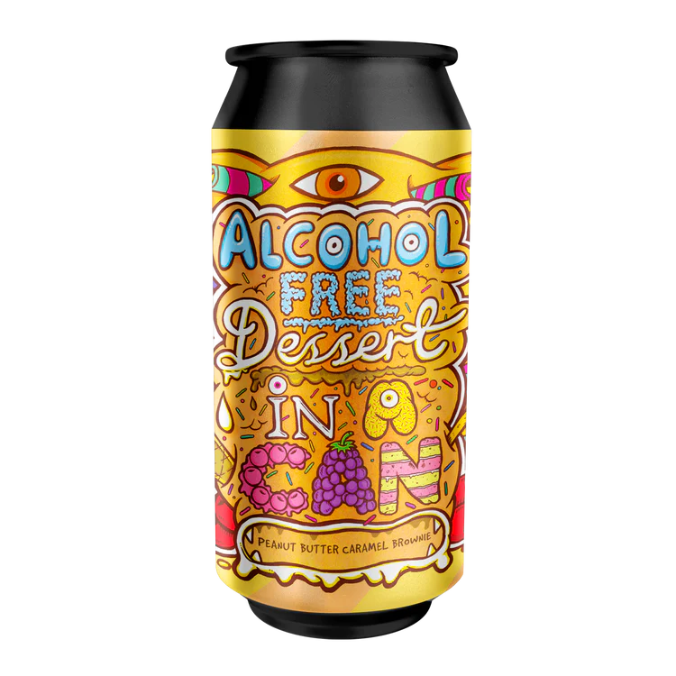 AF Dessert In A Can Peanut Butter Caramel Brownie - Amundsen Brewery - Alcohol Free Peanut Butter Caramel Brownie Stout, 0.5%, 440ml Can